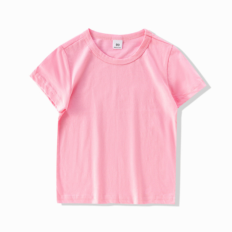 Multiple Colour Kids T shirts Plain O-Neck Tee Shirt Children Unisex Girl's and Boy's T-shirts