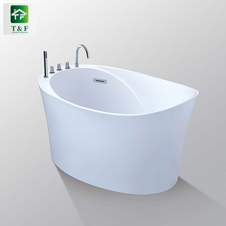 Acrylic surface bathroom soaking bathtub white freestanding design irregular bath tubs and showers