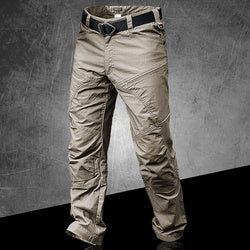 New fashion men waterproof pockets long pants Solid color outdoor sports mens casual trousers pants