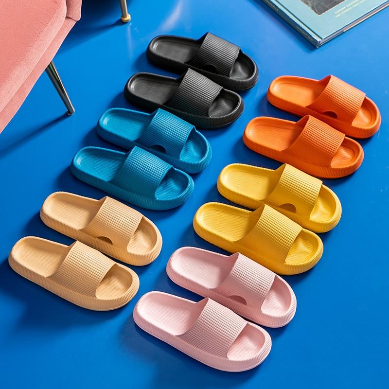 women thick platform slippers summer beach eva soft sole slide sandals leisure men ladies indoor bathroom anti slip shoes 1