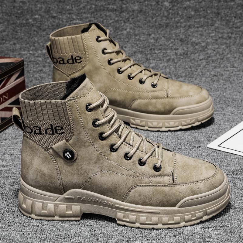 fashion pu upper military tactical work boots