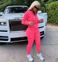 kliou workout bodycon hooded zipper pocket long sleeve tops sporty stretchy leggings casual fall sets women two piece set 2020