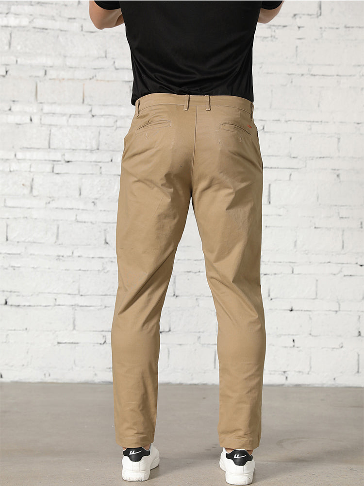 Custom Small MOQ Summer Classic Office Button Zipper Men's Chino Long Pants Trousers Chinos Casual Men Pants