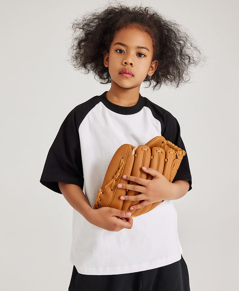 ET-081 Custom Baby Clothes Unisex Toddler Clothing Kids Bamboo Shirt Solid Oversized Tshirt Baby Boys and Girls' t shirt