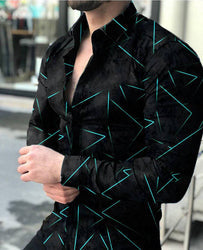 Fashion Custom Men Tee Dress Shirts Casual Clothes Long Sleeve Printing Shirts For Mens