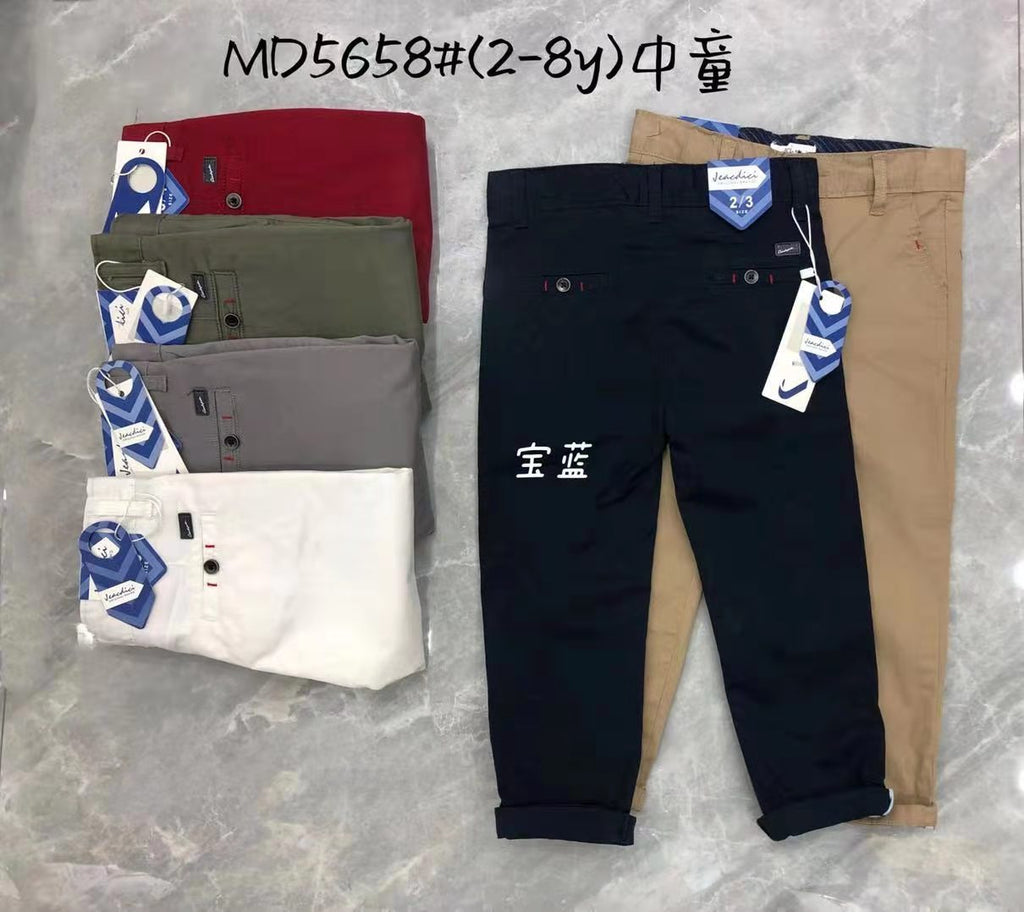 Comfortable fabric khaki children boy casual trousers kids boy long pants