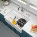 Multi-style ceramic kitchen sink single bowl fireclay farmhouse sink custom sink kitchen