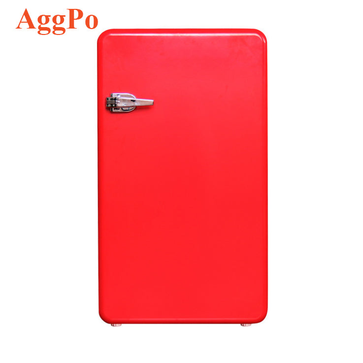 Retro Compact Refrigerator, Single Door Fridge, Adjustable Mechanical Thermostat with Chiller 92L Capacity