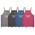 Cotton Polyester Chef Cooking Cafe Restaurant Hotel Watier Uniform Aprons Kitchen Apron With Pockets