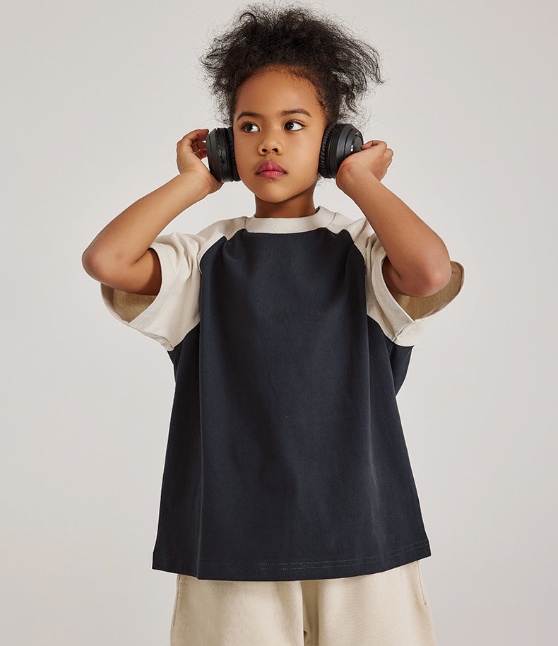 ET-081 Custom Baby Clothes Unisex Toddler Clothing Kids Bamboo Shirt Solid Oversized Tshirt Baby Boys and Girls' t shirt
