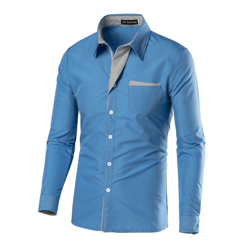 enerup wholesale new design camisa masculina long sleeve mens korean slim formal casual male dress shirt