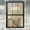 Black vinyl windows high quality double glazed tempered glass windows