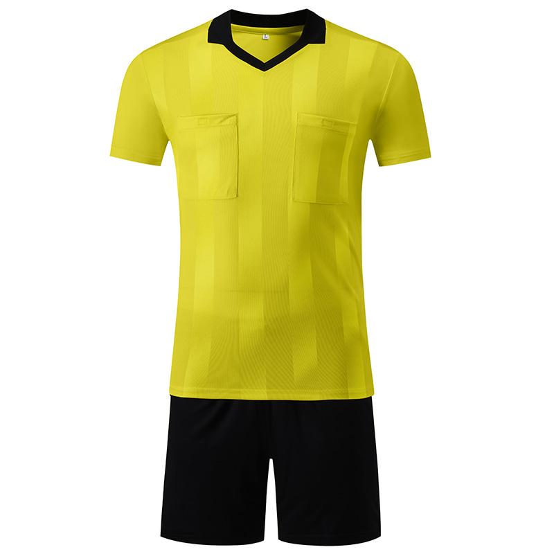 professional customized football referee jerseys referee shirt sets multi color optional v neck soccer judge uniforms