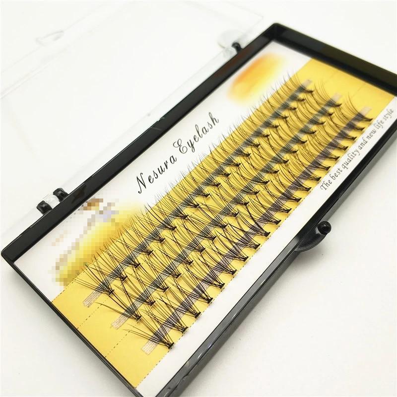1box big capacity 60 bundles 6d 10d eyelash extensions 0 1mm thickness true mink strip eyelashes individual lashes natural style