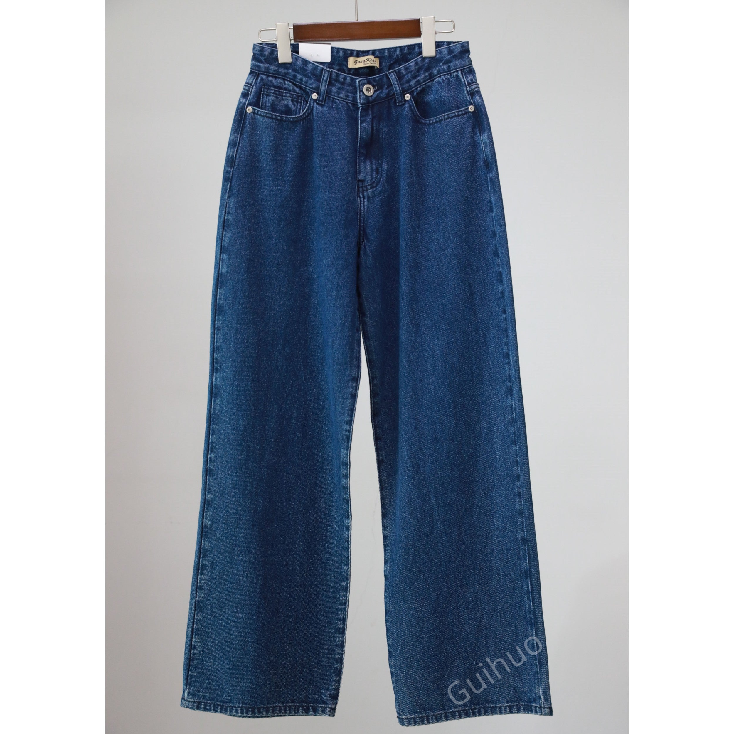 Mom Pantalon Boot Cut Low Waist Dark Wholesale Ladies Stretch Baggy Jeans Pants  Women Denim Pants Loose
