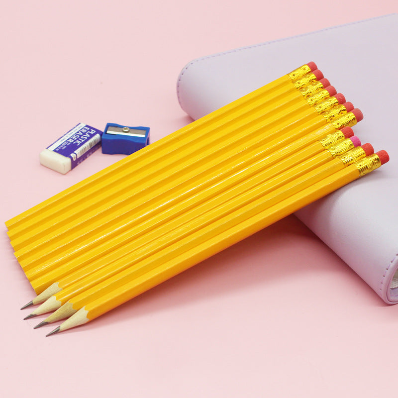 Promotional Cartoon Printed Personalised Pencil custom Printed Pencil Brand HB Wooden Pencil with Eraser Set