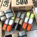 KANGYI custom fashion logo socks ribbed terry cotton sport socks with fashion box