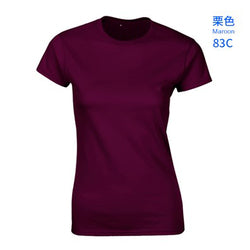 76000L women's t-shirts 180g  Round Neck Short Sleeve custom logo t shirt