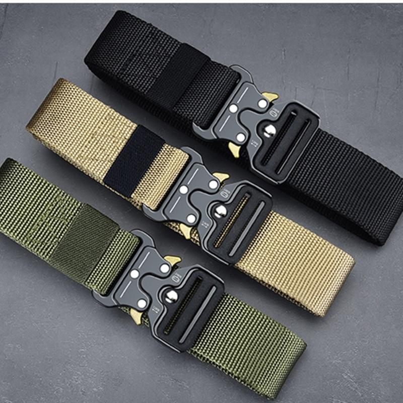 mens belt army outdoor hunting tactical multi function combat survival high quality marine corps canvas for nylon male luxury
