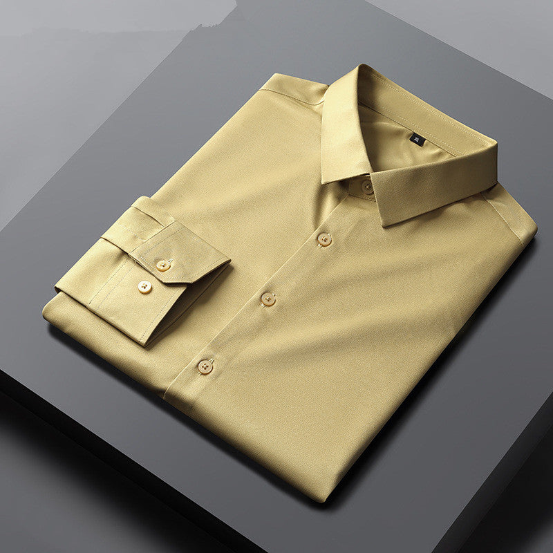 High quality Mens Non iron Dress shirts pure white multi colored business shirts for men