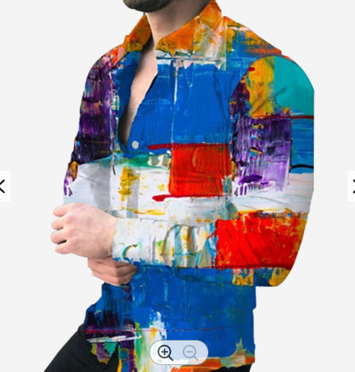 custom silk slim men tee dress shirts casual clothes long sleeve printing shirts for mens fashion shirts