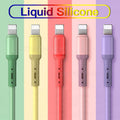 usb cable for iphone 12 11 pro max x xr xs 8 7 6 6s 5 5s fast data charging charger usb wire cord liquid silicone cable 1 1 5 2m
