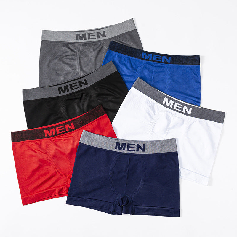 Brand Men's Wholesale Underwear Boxer Shorts Polyester Seamless Underwear