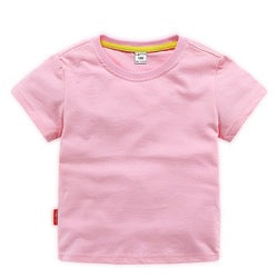 JL0517A Wholesale High Quality Boys T-Shirts 100%Cotton Plain T Shirt Kids Custom LOGO White  T Shirts For Children