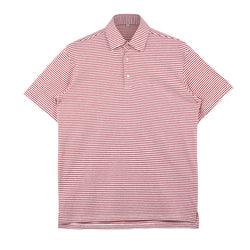 2023 Summer 100% cotton soft loose elastic short sleeve stripe polo t shirt for men