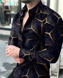 Fashion Custom Men Tee Dress Shirts Casual Clothes Long Sleeve Printing Shirts For Mens