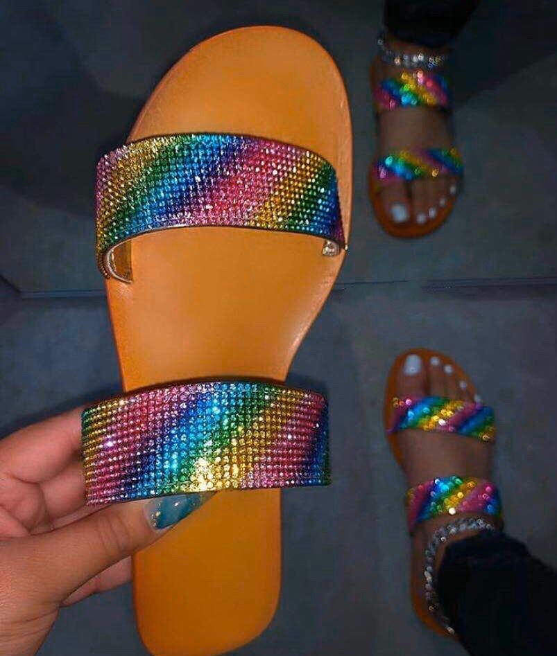 oem china factory cheapest black female flat slippers