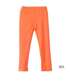 M1708 Fashion Candy Color Cropped trousers Girls Skinny Pants Soft Elastic Modal Cotton Kids Girl Leggings Pants