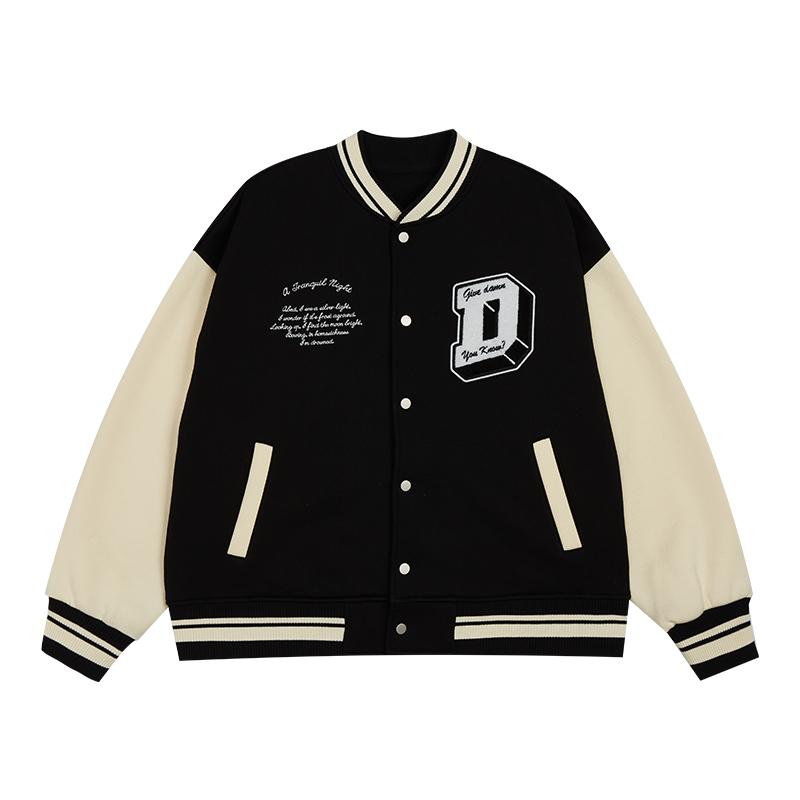 wholesale bomber jacket mens casual high quality stretch wool hip hop unisex varsity jacket