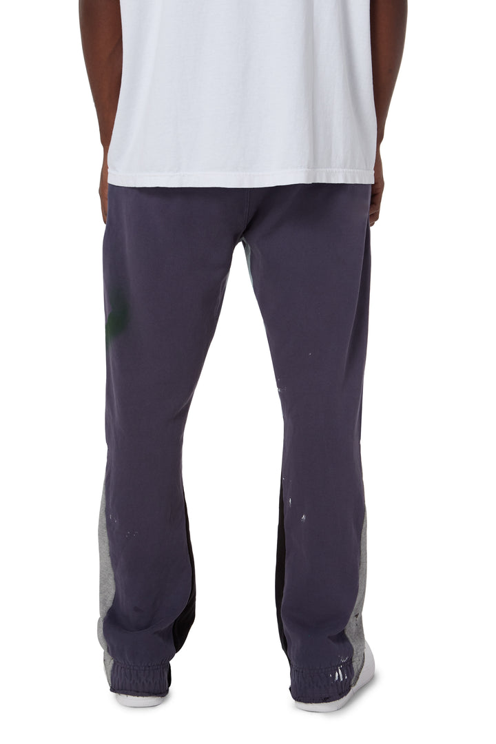 Custom Logo Stack Flare Sweatpants Men Jogger Track Sweat Pants Trousers Patchwork Graffiti Paint Splatter Elastic Men Pants