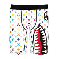 Oem Factory Quick Dry Long Boxers For Man Fashion Beach Swimsuits Full Printed Men Underwear