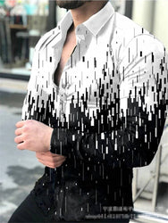 Fashion Custom Men Tee Dress Shirts Casual Clothes Long Sleeve Printing Shirts For Mens