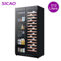 2021 Built-In Large Beverage Fridge Double Door Beverage Beer Built In Dual-Zone Wine Fridge Refrigerator Cooler  For Sale