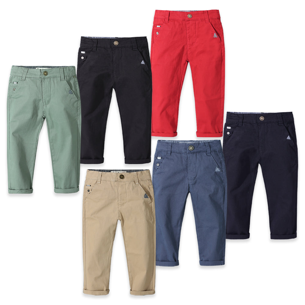 Baby wholesale sustainable  design clothing for kids Straight Leg Organic kids boys cotton chino pants