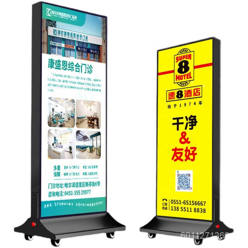 Social Media Marketing Independent Rolling LED Light Box for Outdoor Display Stand Exhibition Display Rack Customized