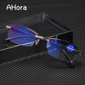 ahora anti blue light blocking rimless reading glasses women men square frameless presbyopic glasses diopters 1 0 1 5 2 2 5 4 0