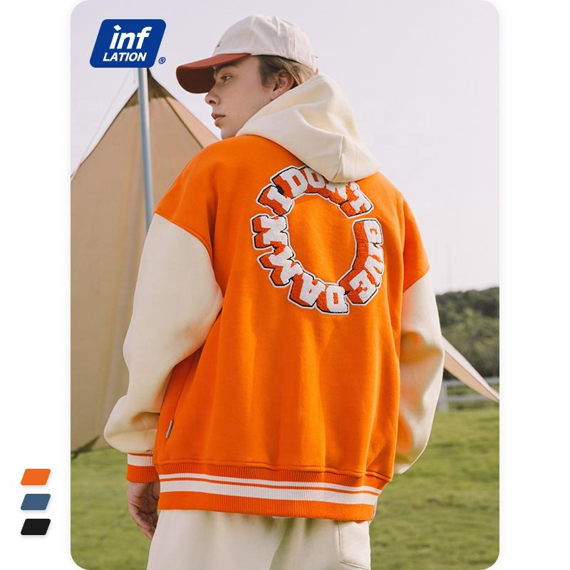 wholesale bomber jacket mens casual high quality stretch wool hip hop unisex varsity jacket
