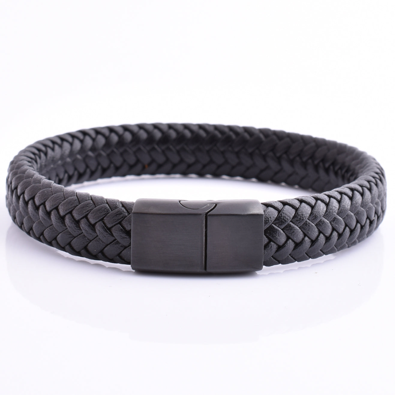 wholesale luxury mens magnetic clasp men jewelry bracelet real leather bracelet