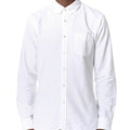 High quality latest design four way stretch solid color long sleeve mens dress shirt