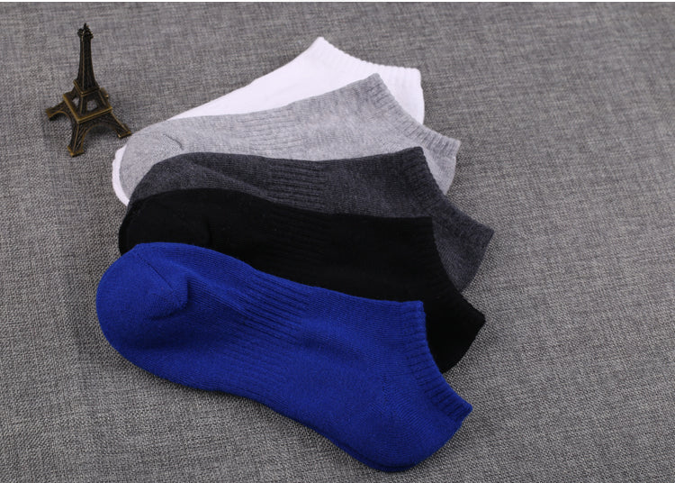hot selling men casual sports socks breathable custom logo plain socks cotton waist tied terry cushion ankle socks