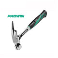 PROWIN Free Sample High Quality One-piece Polish Finish Carbon Steel Fiberglass Handle Roofing Hammer