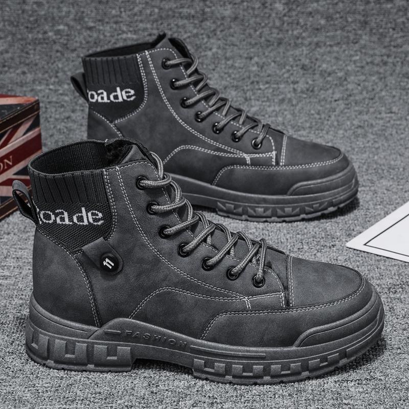 fashion pu upper military tactical work boots