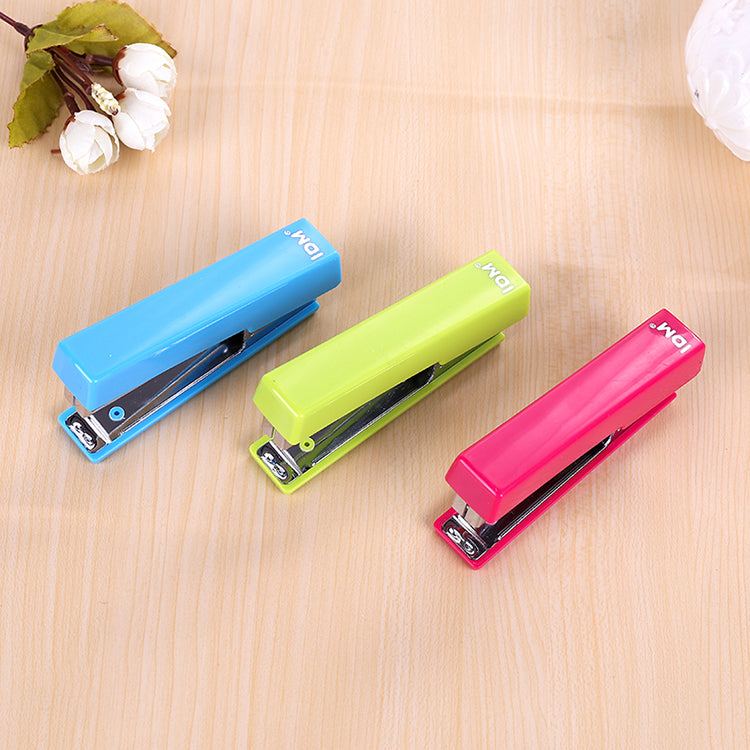 High quality modern office No. 10 pin colorful plastic office school students manual stapler