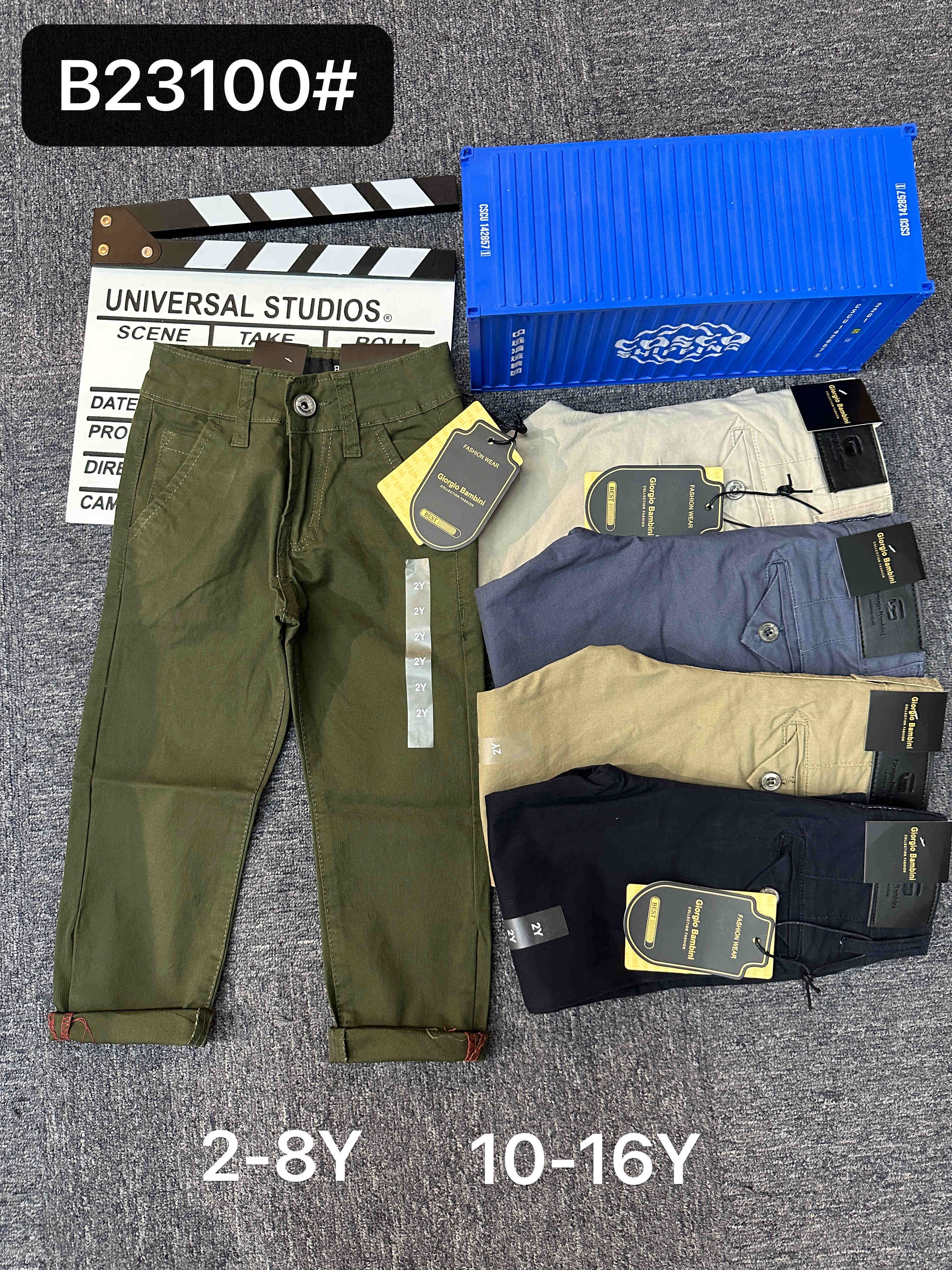 Wholesale Children Clothes Kids Casual Pants Long 2-8 Years Children Chino Trousers Skinny Pants Boys Pants&Trousers