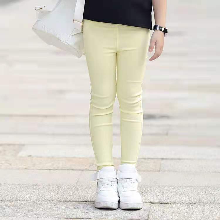Wholesale Hot Sale Fashion Side Pants Cute Accessory Soft Comfortable Cotton Knits Girls Kids Leggings