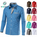 enerup wholesale new design camisa masculina long sleeve mens korean slim formal casual male dress shirt